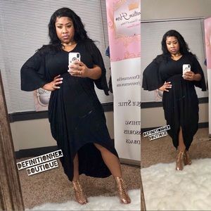 🌟 Black Asymmetrical Dress🌟